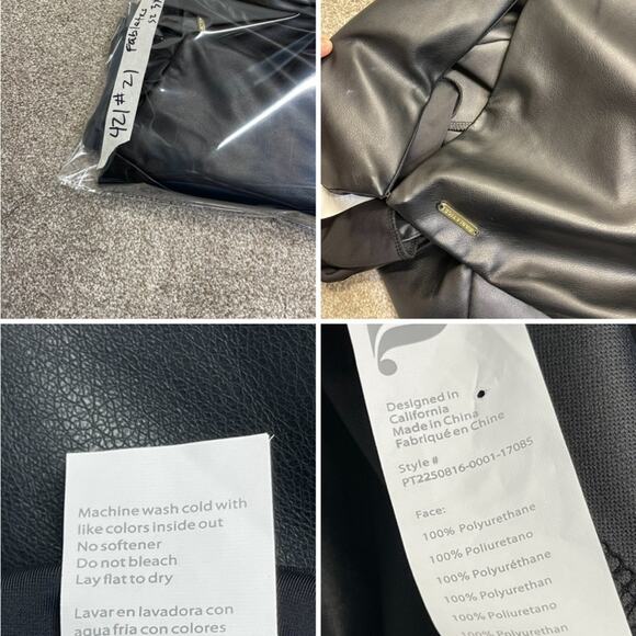 Fabletics Womens Vegan Leather Legging sz 3XL High Rise Black stretch pants - Picture 11 of 11